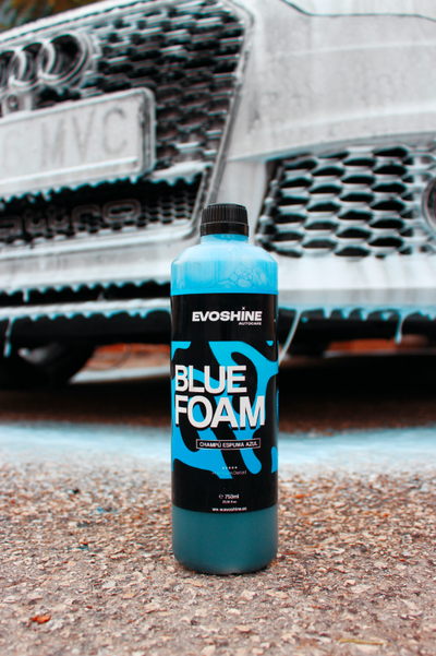Champú para coches y motos espuma azul Evoshine