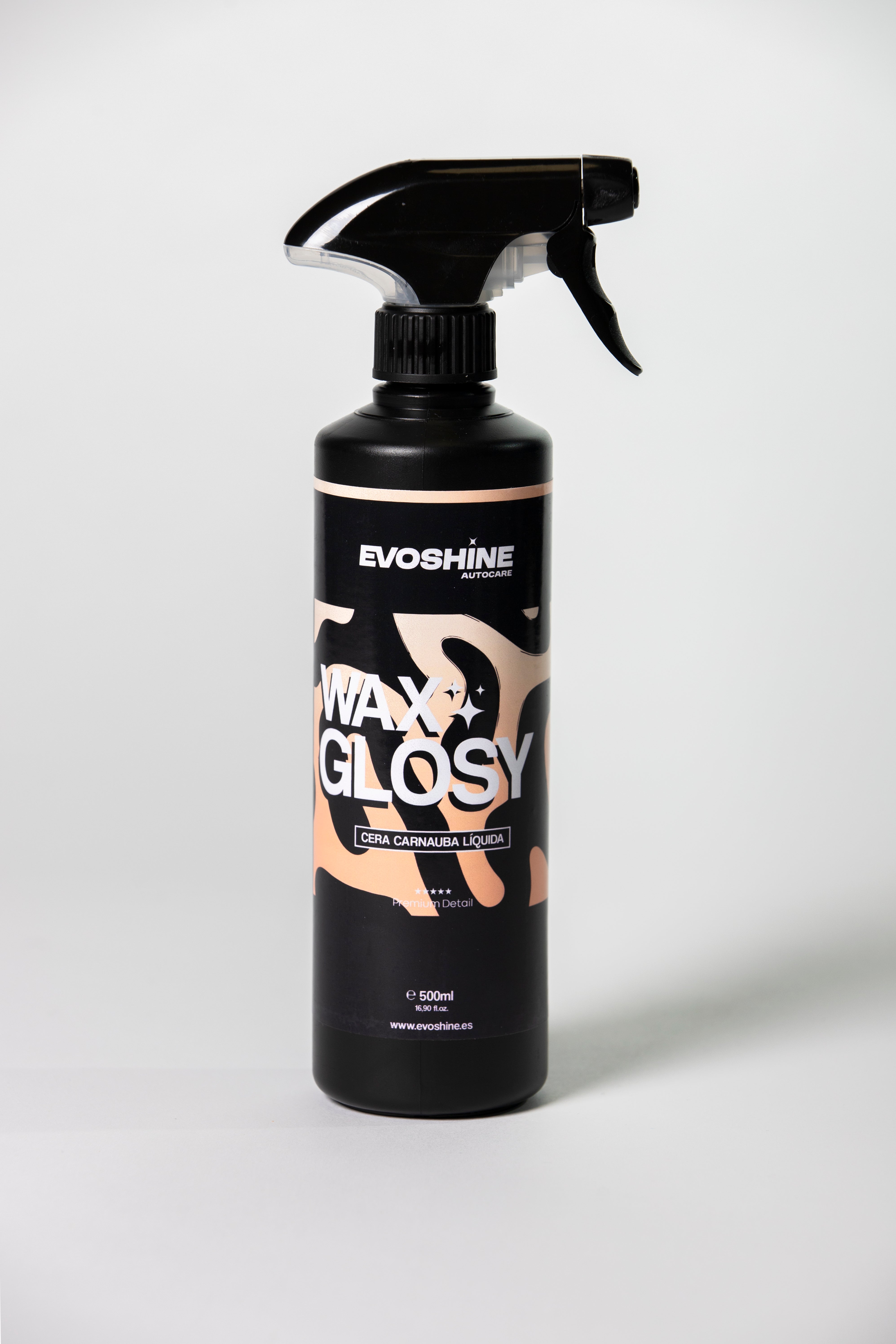 Cera carnauba liquida exterior para coche y moto alto brillo Evoshine